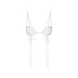 ULTRA FINE MESH BOW BRA | IVORY
