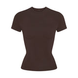 COTTON JERSEY T-SHIRT | ESPRESSO