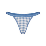 LIGHTWEIGHT COTTON LOGO PICOT THONG | ARCTIC GINGHAM
