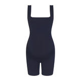 COTTON JERSEY MATERNITY ONESIE | NAVY