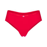 LIGHTWEIGHT COTTON LOGO PICOT HIPSTER | RUBY TONAL