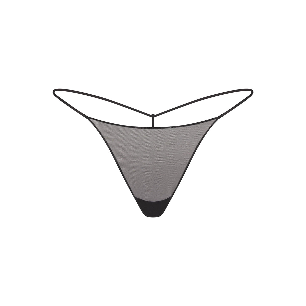 ULTRA FINE MESH STRING THONG | OBSIDIAN