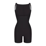 SKIMS BODY CORE SCULPT BACK SMOOTHING OPEN BUST MID THIGH BODYSUIT | ONYX