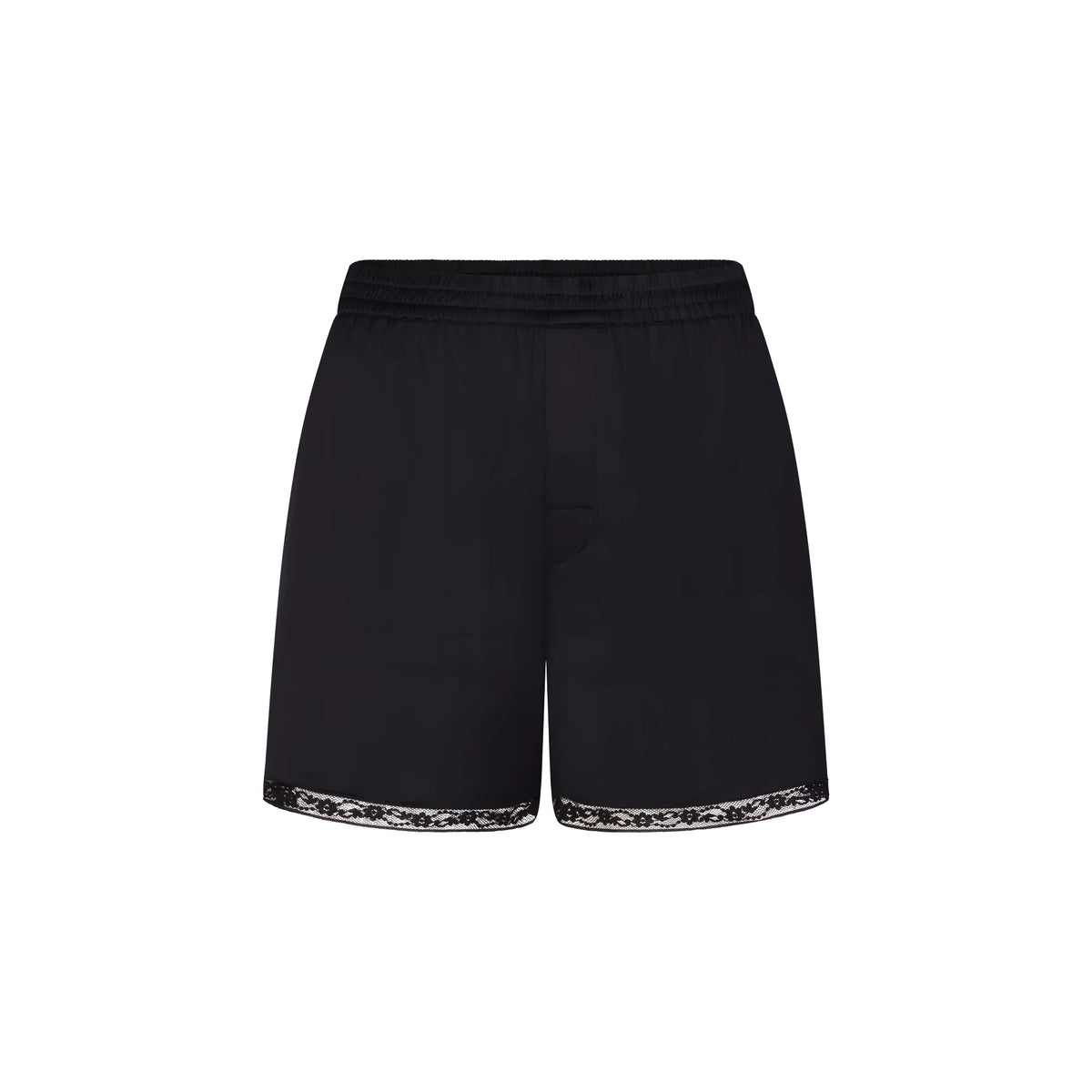 WOVEN SHINE LACE BOXER | ONYX