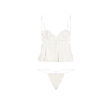 SKIMS ROMANCE BABYDOLL TOP AND STRING THONG SET | IVORY