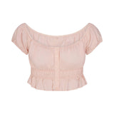 POPLIN APPAREL OFF THE SHOULDER TOP | DUSTY PINK