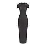 MESH COVER-UPS LONG DRESS | ONYX