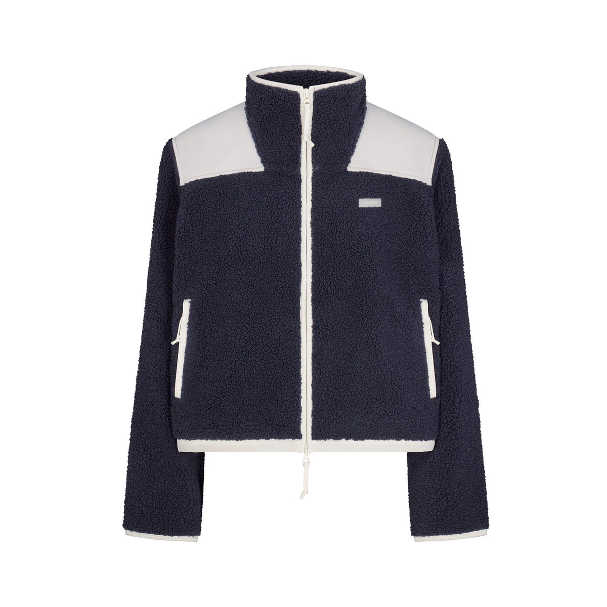 TEDDY BOXY ZIP UP JACKET | NAVY