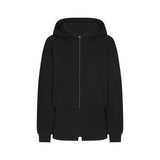 COTTON FLEECE ZIP UP ONESIE | ONYX