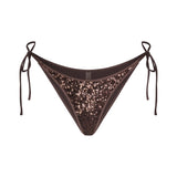 ICONIC SWIM SEQUIN BIKINI BOTTOM | ESPRESSO