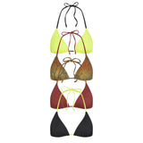 SIGNATURE SWIM TRIANGLE BIKINI TOP 4-PACK | OMBRE SNAKE MULTI