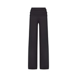 NikeSKIMS STRETCH KNIT FOLDOVER WIDE LEG PANT | OBSIDIAN