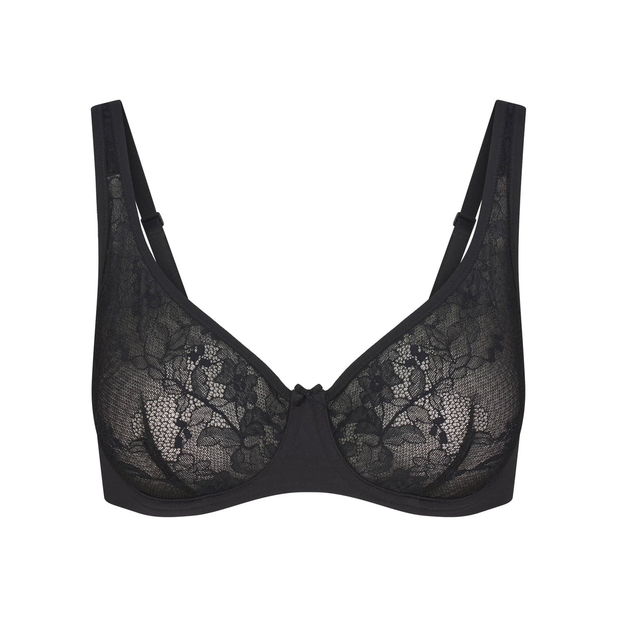 SKIMS LACE UNLINED MINIMIZER BRA | ONYX