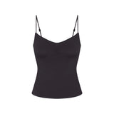 NikeSKIMS MATTE SHIRRED FRONT TANK | OBSIDIAN