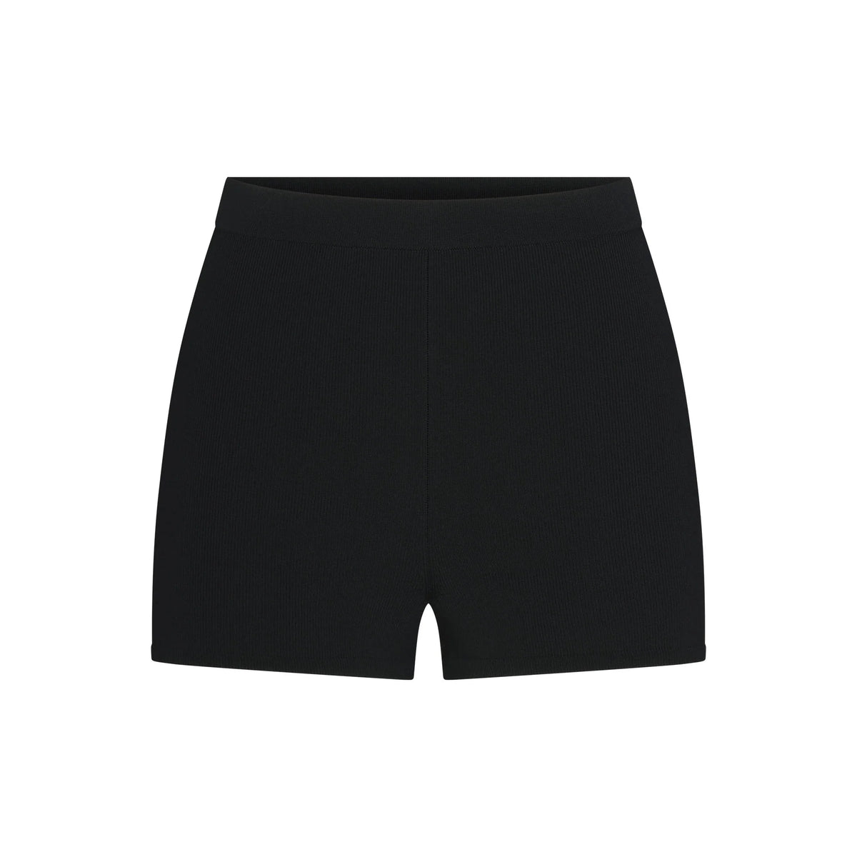 REFINED KNIT HIGH-WAISTED SHORT | OBSIDIAN