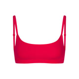 EVERYDAY COTTON SCOOP BRALETTE | CARMINE