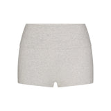 COTTON JERSEY FOLDOVER SHORT | LIGHT HEATHER GREY
