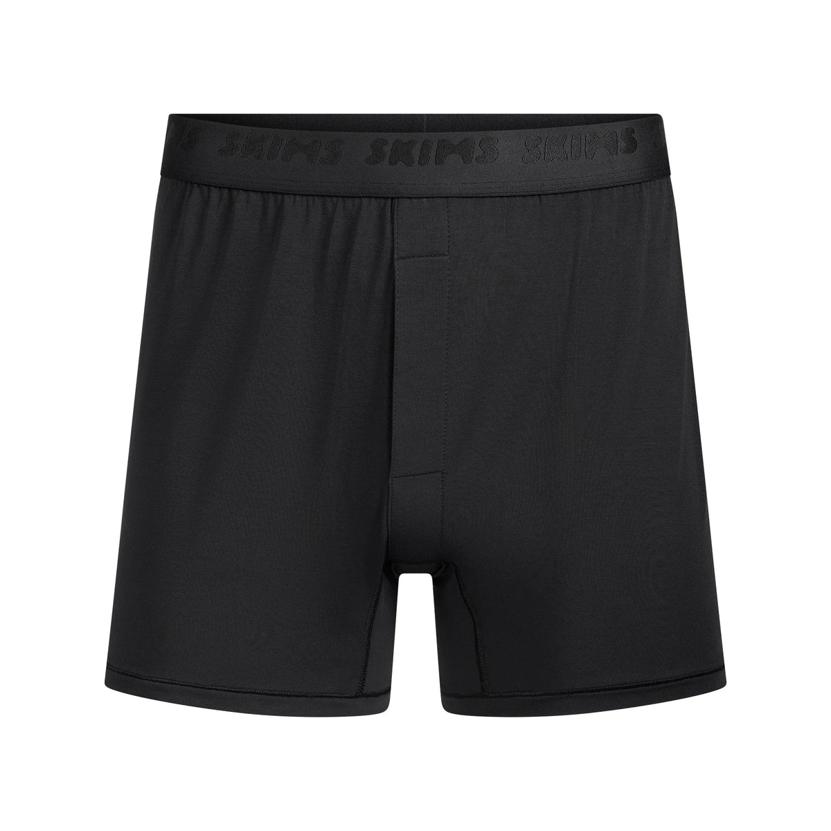 SKIMS STRETCH MENS KNIT BOXER | OBSIDIAN