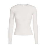 COTTON JERSEY LONG SLEEVE T-SHIRT | MARBLE