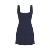 COTTON JERSEY MINI DRESS | NAVY