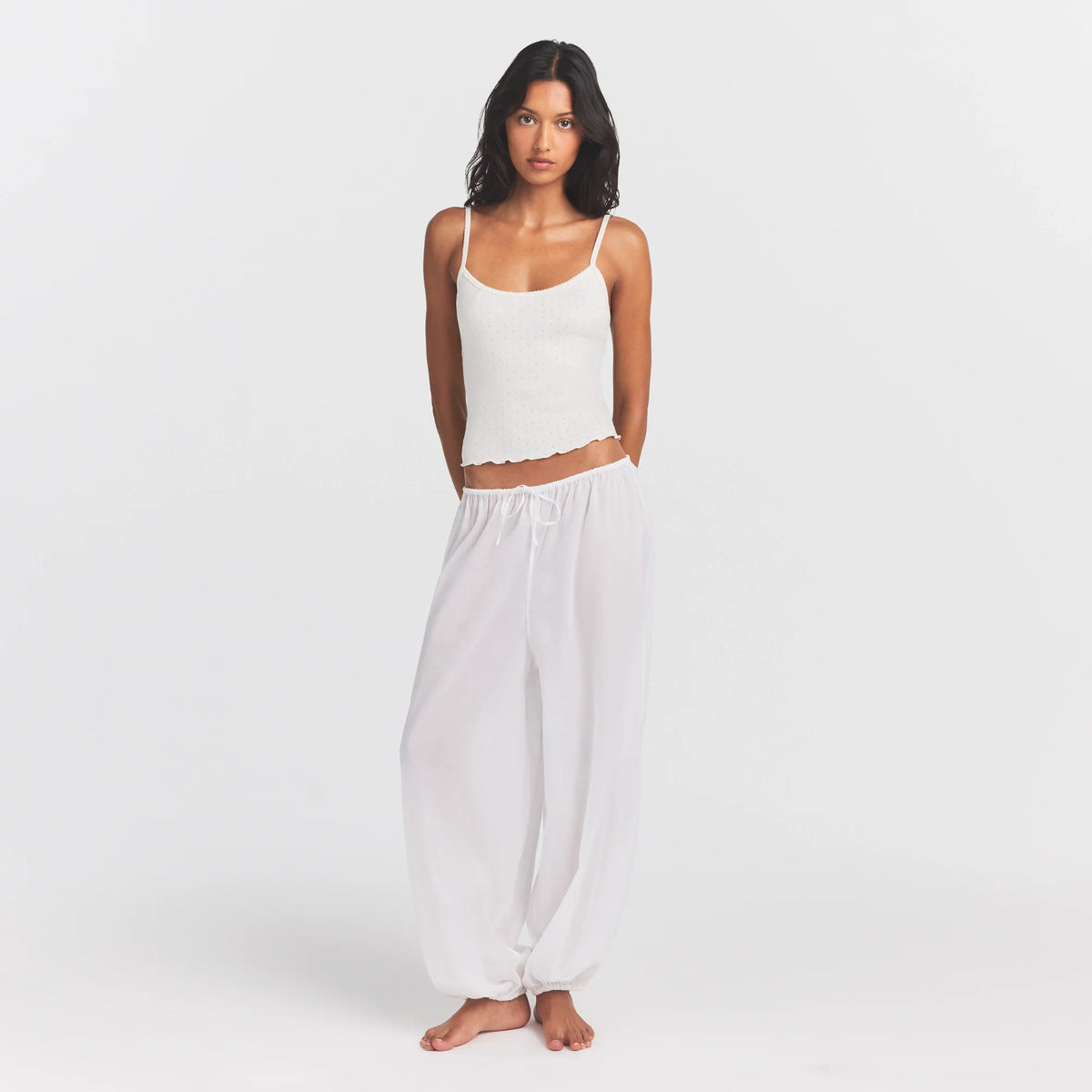 VOILE SLEEP BALLOON PANT | SNOW