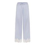 SILK LACE STRAIGHT LEG PANT | PERIWINKLE CONTRAST