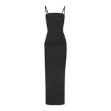 VETTESE X SKIMS SHEER MODAL LONG DRESS | ONYX