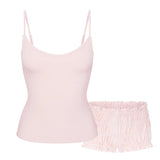 SKIMS SLEEP CAMI AND BLOOMER SET | BARELY PINK