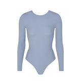 FITS EVERYBODY LONG SLEEVE LOW BACK BODYSUIT | SLATE