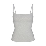 COTTON JERSEY CAMI | LIGHT HEATHER GREY