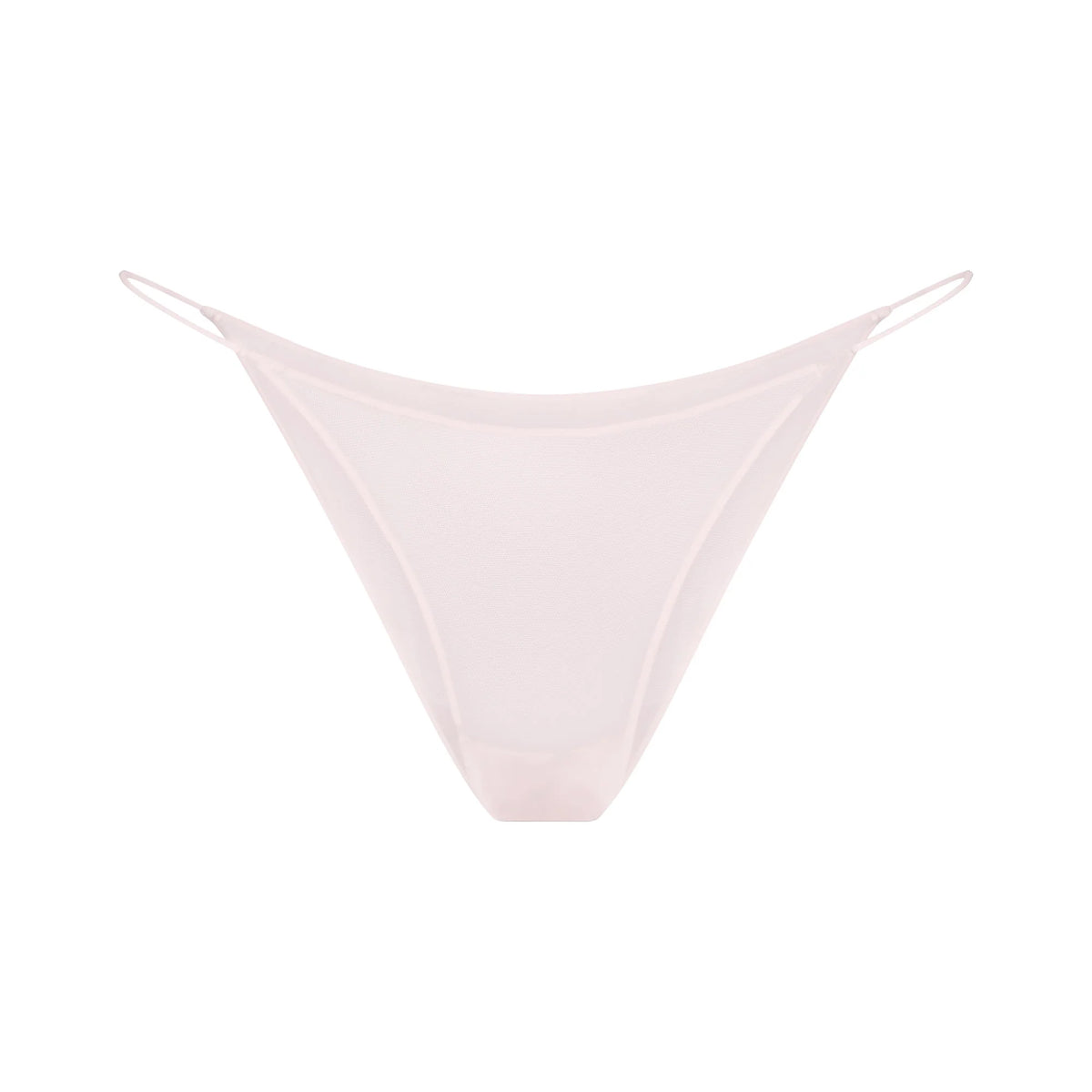 ULTRA FINE MESH STRING BIKINI | BARELY PINK