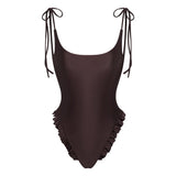 SATIN SWIM LOW BACK ONE PIECE | PHOENIX