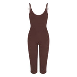 SMOOTH LAYERS CAPRI CATSUIT | COCOA