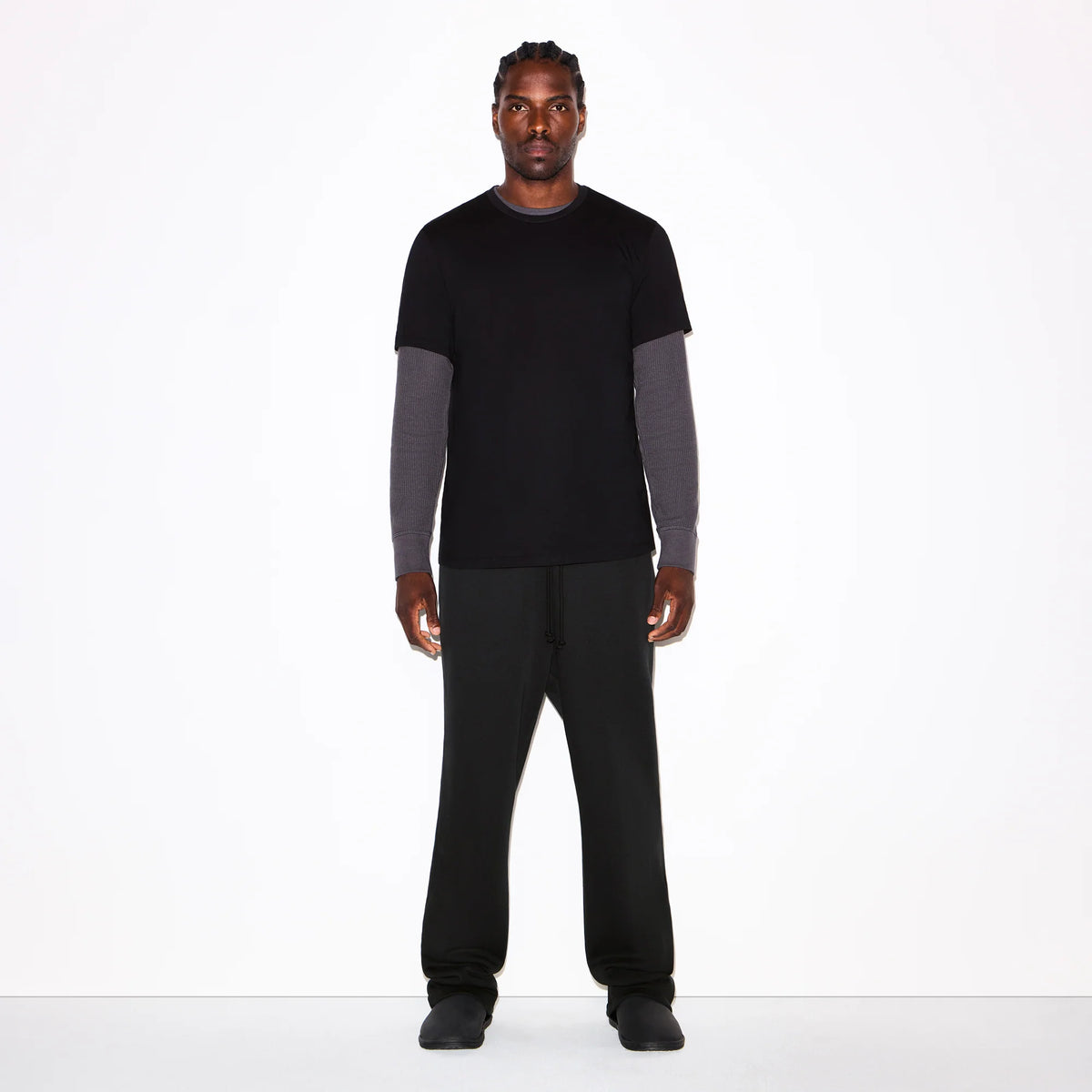 FLEECE LOUNGE MENS CLASSIC STRAIGHT LEG PANT | WASHED ONYX