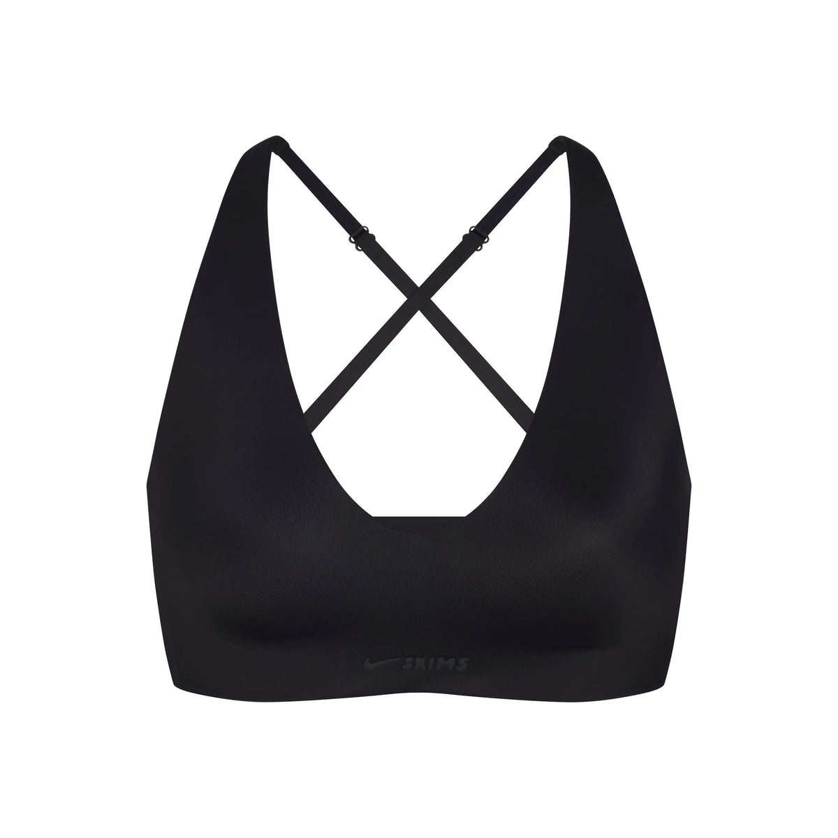 NikeSKIMS SHINE V-NECK BRA | OBSIDIAN