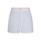 COTTON POPLIN MENS LOGO BAND BOXER | PLATINUM DOUBLE STRIPE