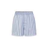 WOVEN SHINE LACE BOXER | PERIWINKLE WIDE STRIPE