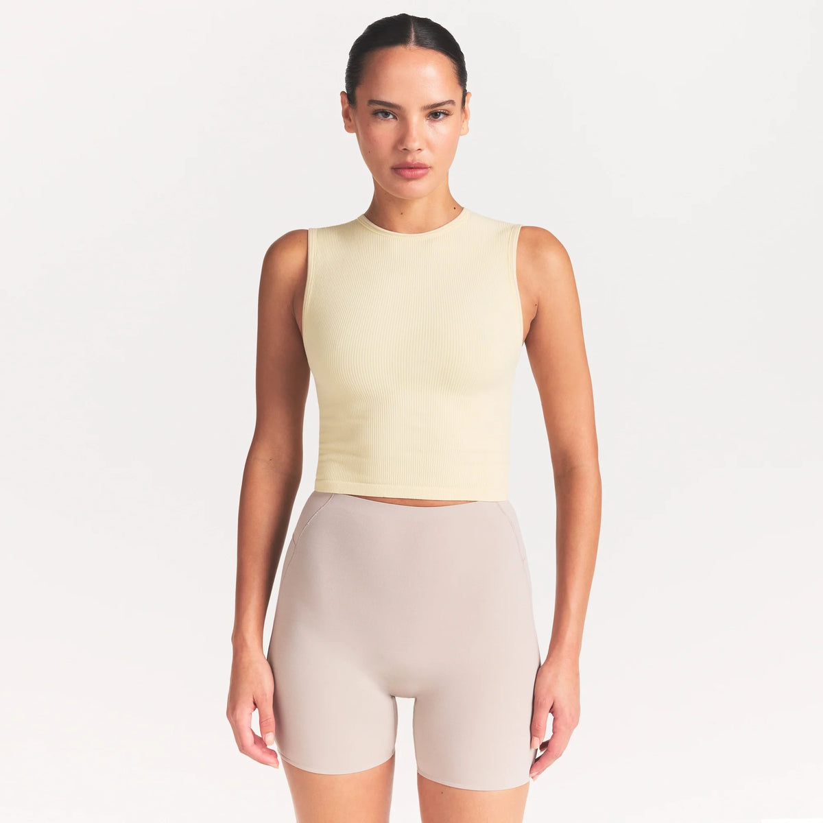 NikeSKIMS RIBBED SEAMLESS MUSCLE TANK | LEMON DROP