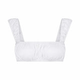 POPLIN APPAREL BRALETTE | SNOW