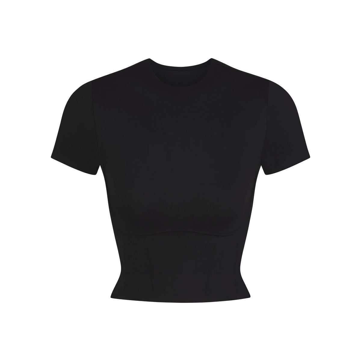 NikeSKIMS MATTE CROPPED CORSET T-SHIRT | OBSIDIAN