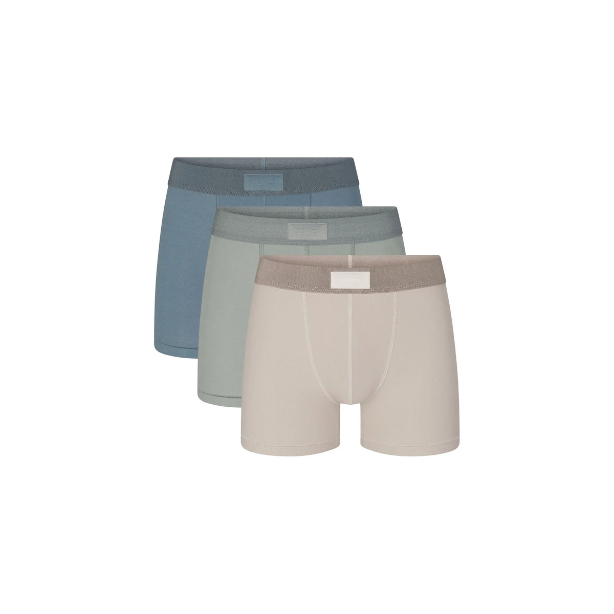 SKIMS COTTON MENS 3" BOXER BRIEF 3-PACK | STONE MULTI