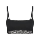 LIGHTWEIGHT COTTON STRAIGHT NECK BRALETTE | SOOT TONAL