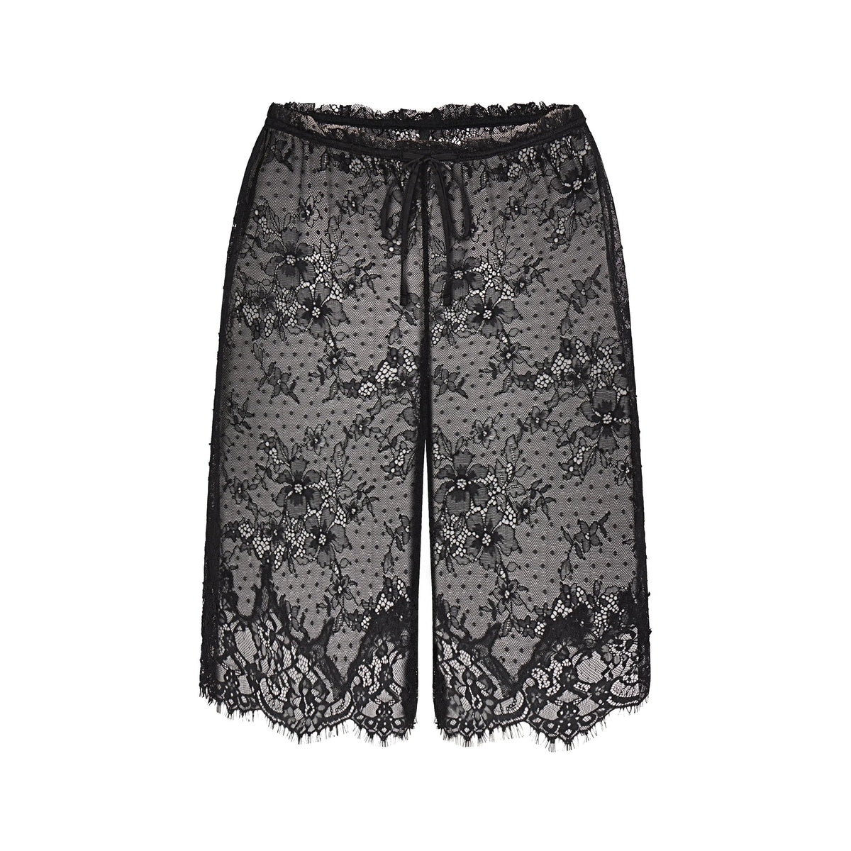 ULTRA FINE LACE LONG SHORT | OBSIDIAN