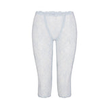 STRETCH LACE CAPRI | POWDER BLUE