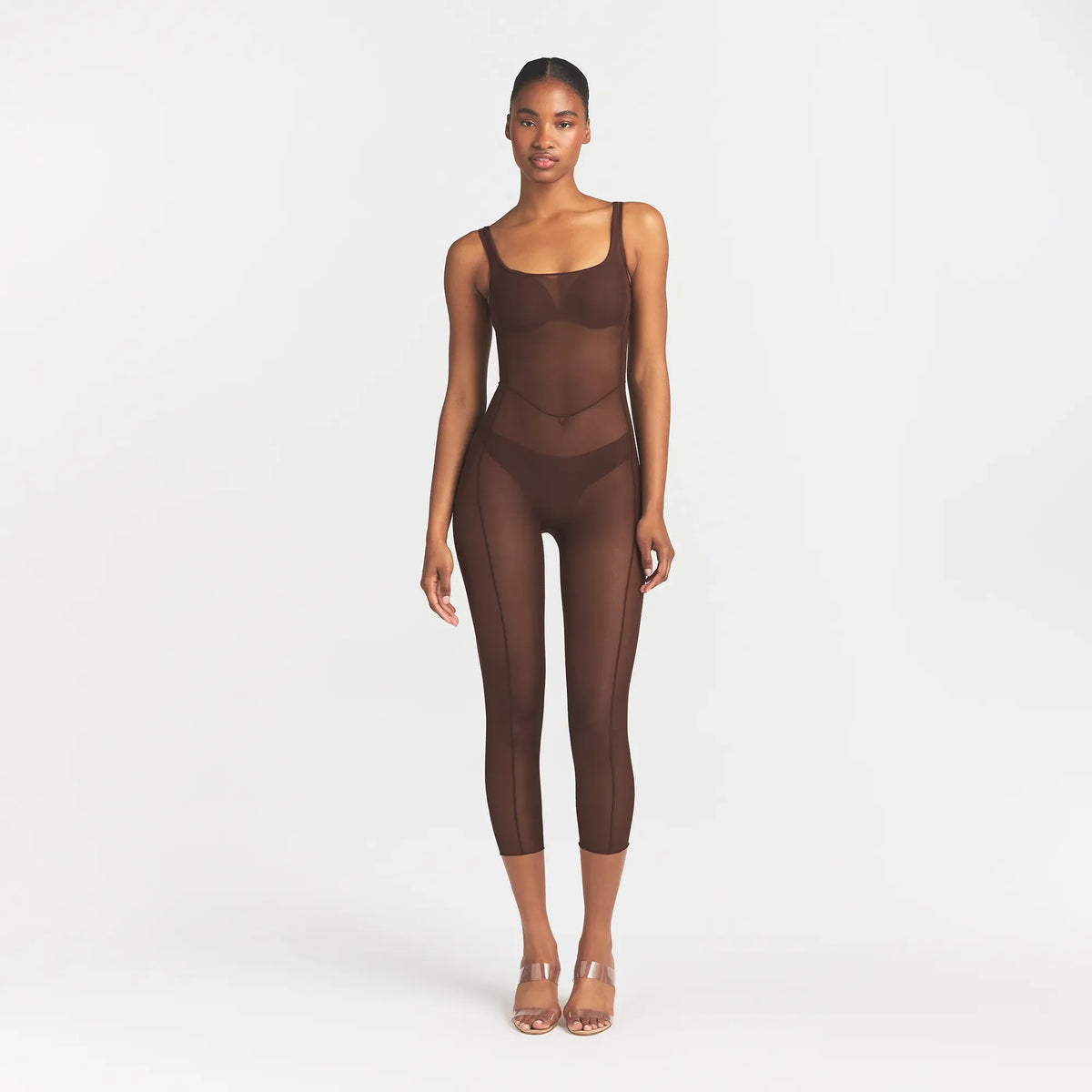POWER MESH SHAPEWEAR CATSUIT | COCOA