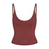 SMOOTH LAYERS SCOOP NECK CAMI | HENNA