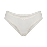 LIGHTWEIGHT COTTON POINTELLE LACE BRIEF | MARBLE TONAL