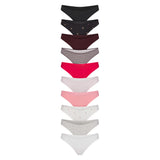 LIGHTWEIGHT COTTON THONG 10-PACK | MICRO DOT FLORAL MULTI
