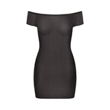 MESH COVER-UPS MINI DRESS | ONYX