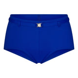 ICONIC SWIM BELTED BOY SHORT BIKINI BOTTOM | COBALT